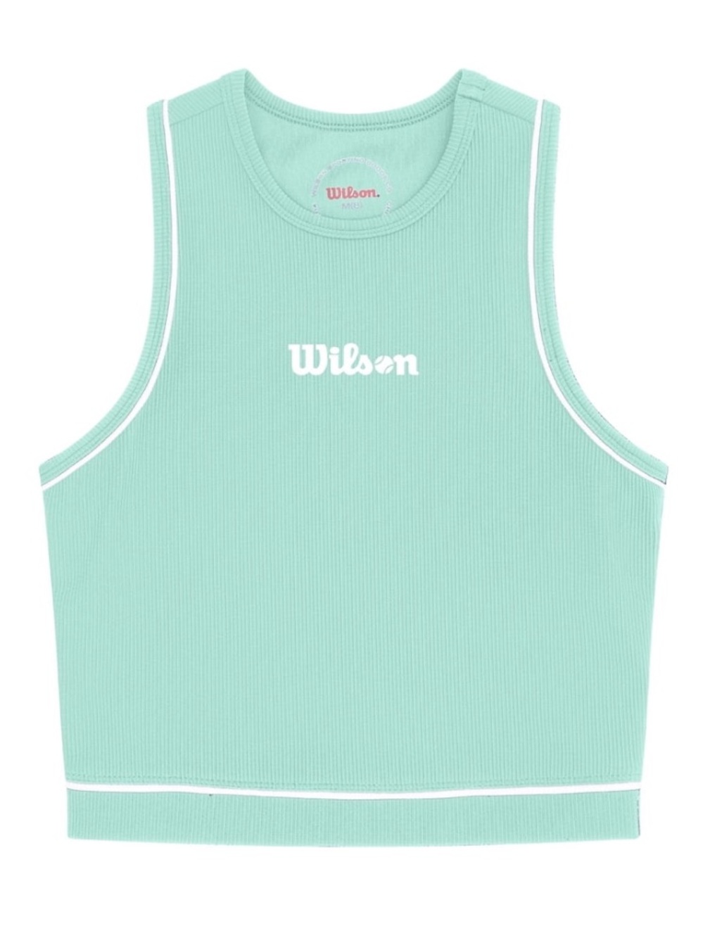Girls Wilson Mint Green Ribbed Tank with White Trim size 6/6X